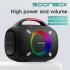 Soonbox S6300 Stereo Bluetooth High Power Party Box Waterproof Outdoor 80W Wireless Speaker Portable Audio System Sound Speakers - Black
